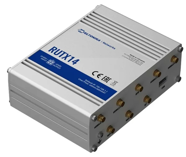 RUTX14 Industrial Cellular Router 4G LTE CAT12 , Dual Sim, WI-FI & BT
